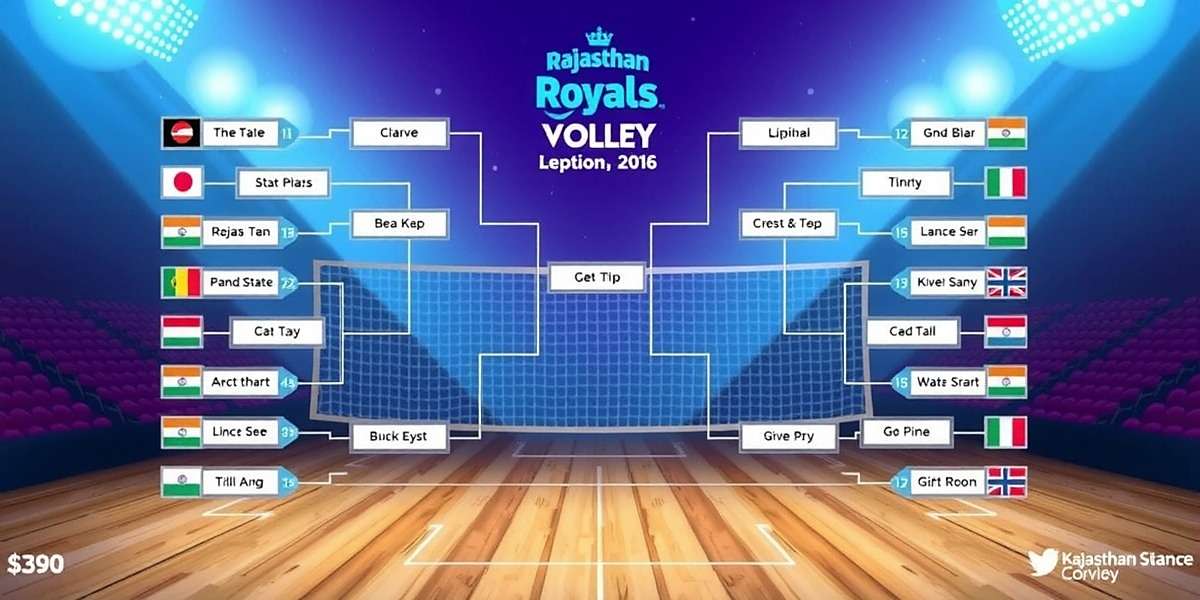 Rajasthan Royals Volley - National Tournament Rajasthan Royals Volley tournament bracket showing various Indian states competing