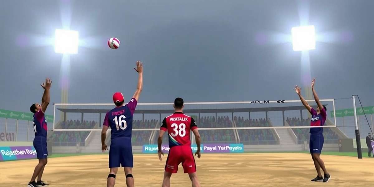 Rajasthan Royals Volley - Exciting Gameplay Action Rajasthan Royals Volley gameplay showing intense match between Indian teams